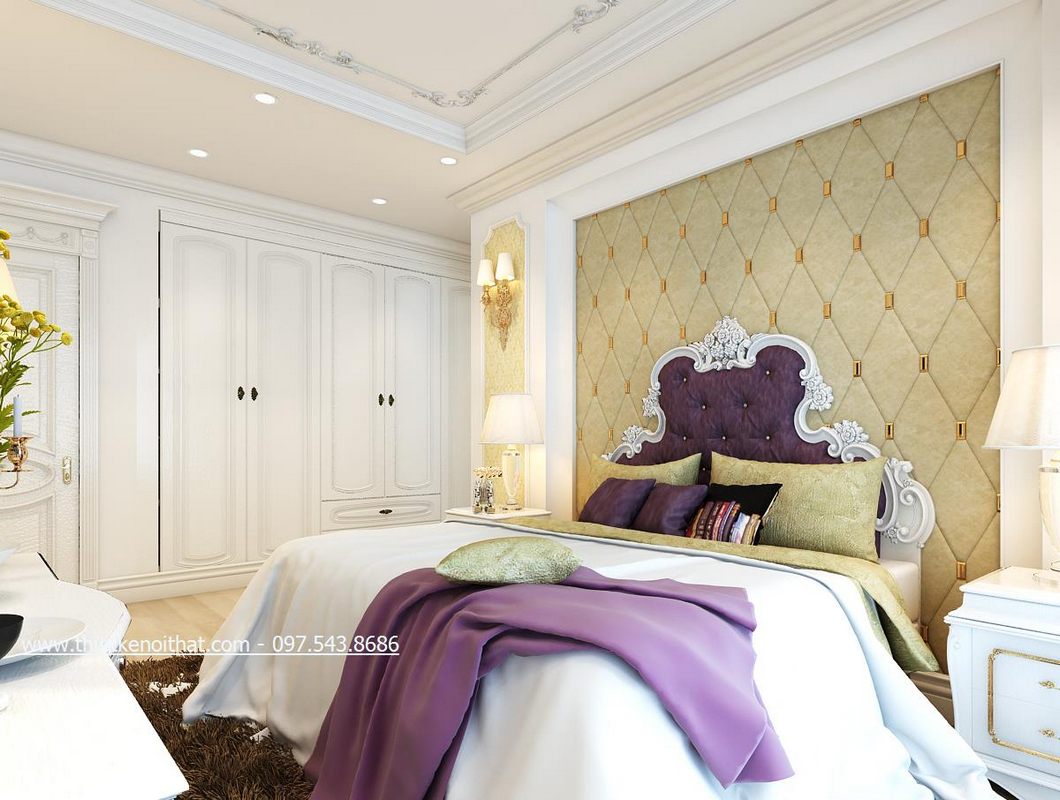 Thiết kế nội thất phòng ngủ chung cư Mandarin Garden - Căn hộ DUPLEX Hoàng Minh Giám Cầu Giấy Hà Nội